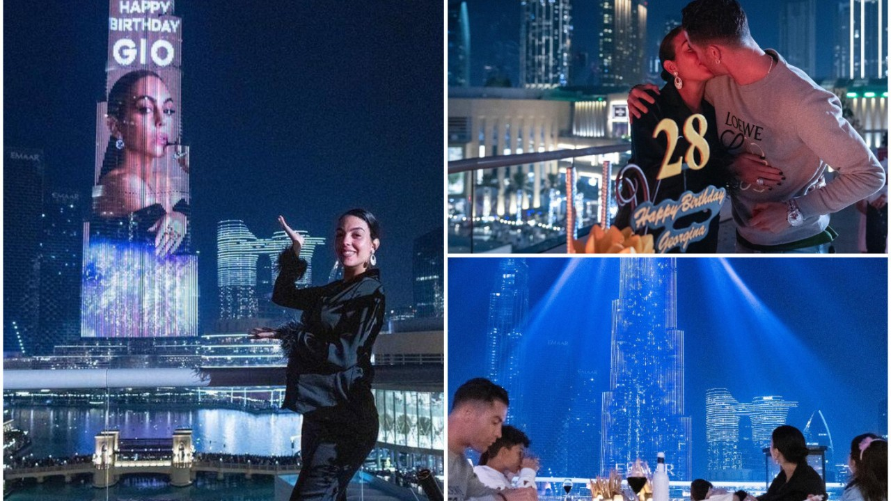 How Cristiano Ronaldo lit up Dubai’s Burj Khalifa for Georgina Rodriguez’s 28th birthday – a super special gift worth $68,000 for her birthday