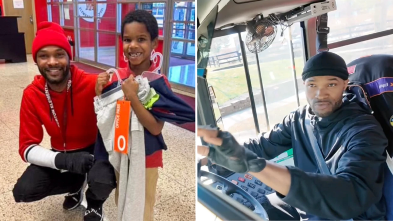 Driver Notices First Grader Crying at the Bus Stop – Jumps Into Action When He Learns the Reason Why