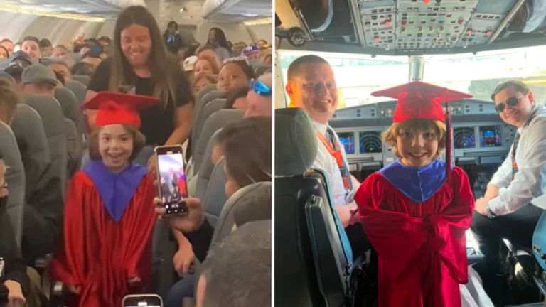 5-Year-Old Misses Kindergarten Graduation – So An Entire Flight Celebrates Him