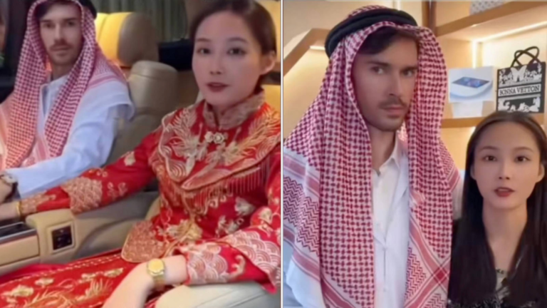 Posh pretenders! Chinese influencers posing as Middle Eastern royals banned in China for selling $1 washing powder, socks, and stockings.