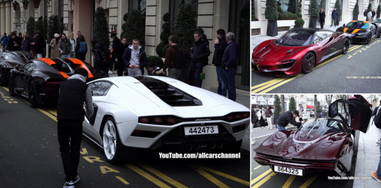 A Qatari prince literally blocked a street for a whole day as hundreds of Parisians abandoned their cafés and gathered just to admire his $10 million convoy of hypercars
