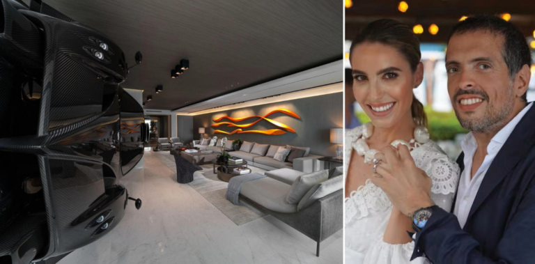 Millionaires decorate their homes with art, but this race-car driver hung a $2.2 million Pagani Zonda hypercar like a painting in his Miami apartment