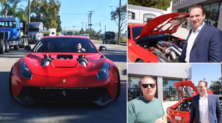 Ferrari, which blacklists and even sues customers who modify its cars, was shocked when these YouTubers turned their $700,000 Ferrari F12 into a 1,300-hp monster, and, to rub it in, they drove it to California’s most iconic Ferrari dealership